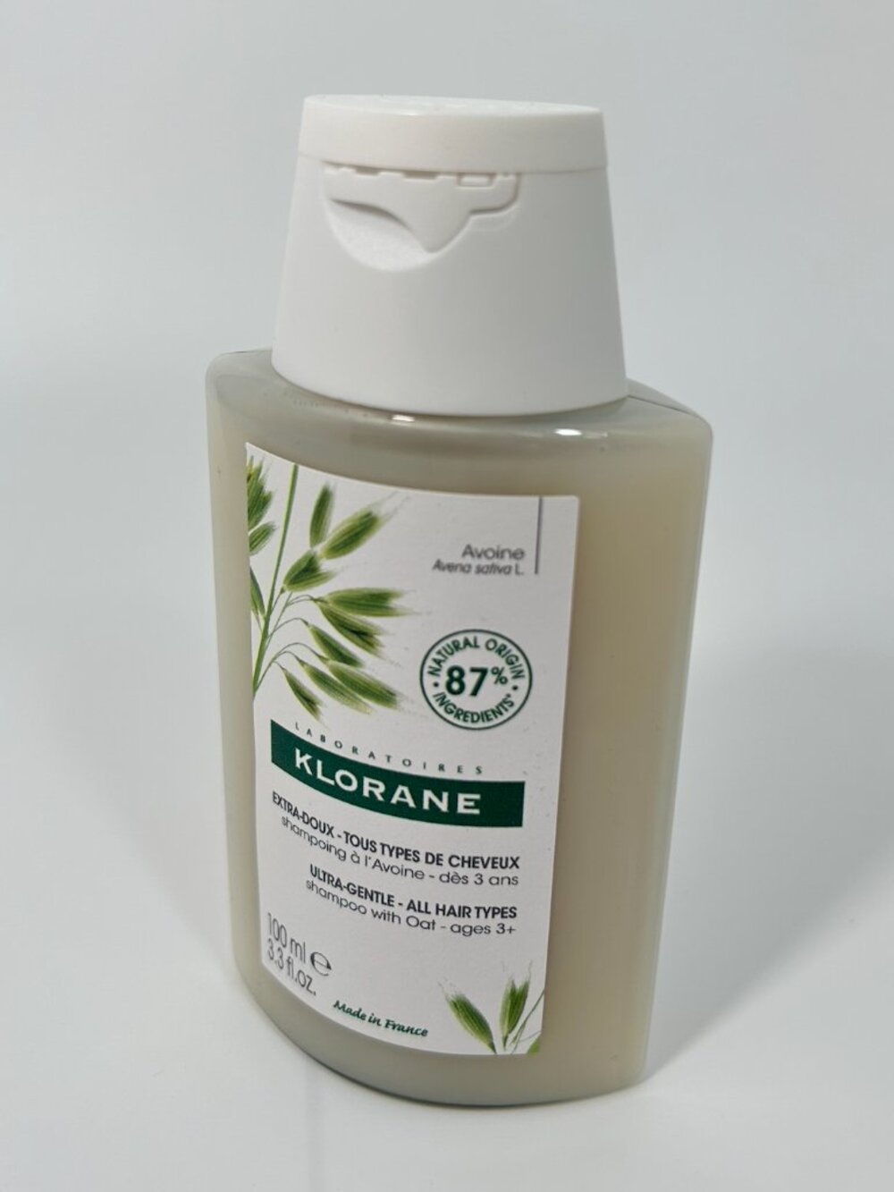 Klorane Ultra Gentle Oat Milk Shampoo All Hair Types New 3.3 oz